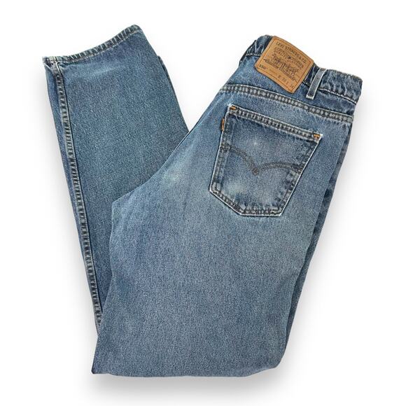 Vtg 90s Levis Jeans 550 Orange Tab Relaxed Fit Cotton Wallet Fade Denim W36 L34 - Picture 2 of 16